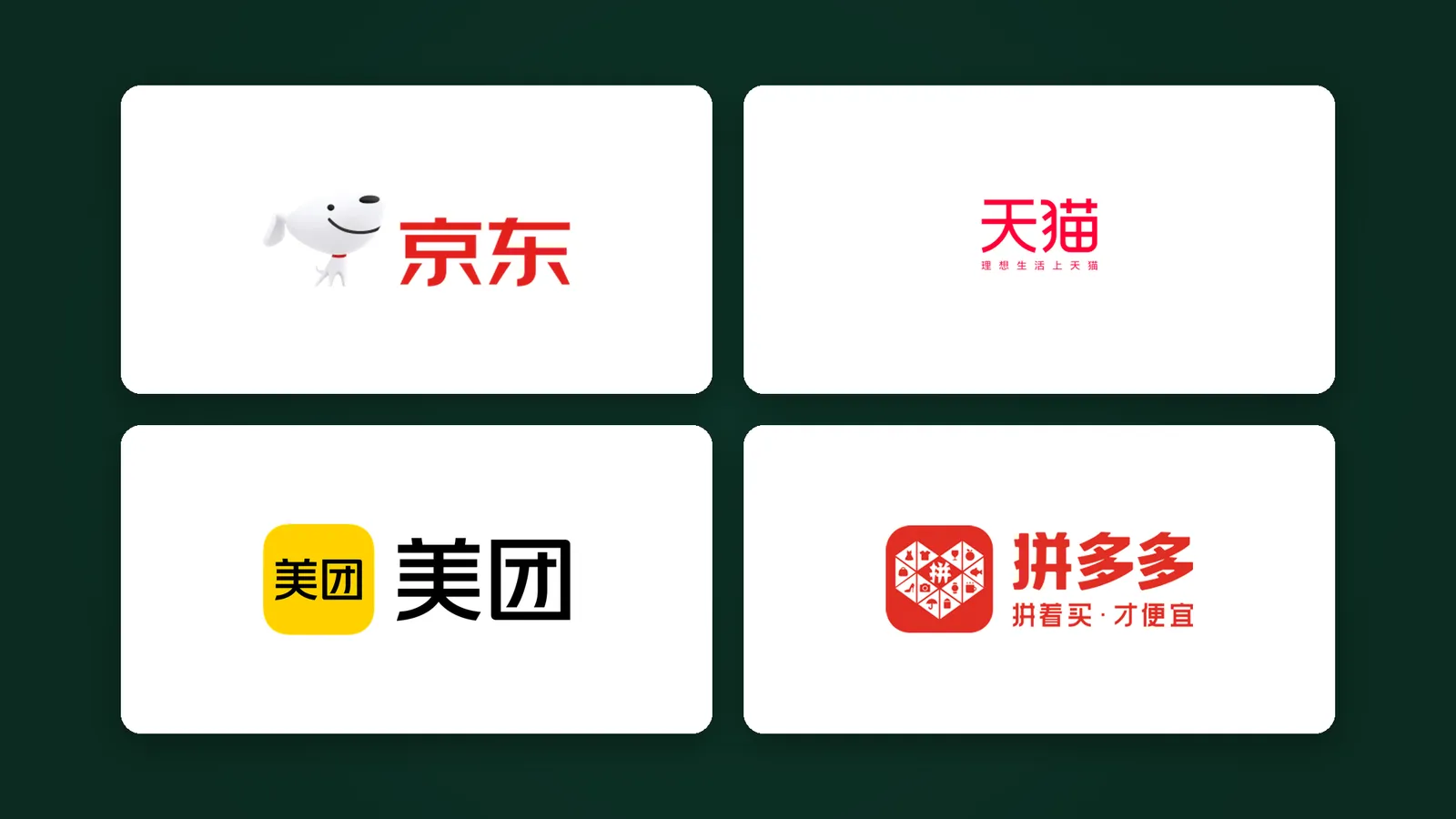 京东、天猫、美团、拼多多